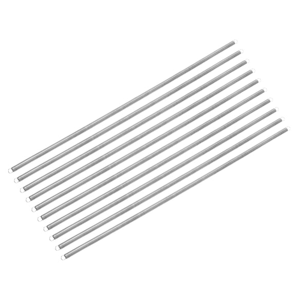 10Pcs 0.5x5x300mm Extended Compression Spring, 304 Stainless Steel, Silver