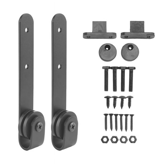 10Pcs 0.63inch-0.78inch Carbon Steel Cabinet Sliding Door Barn Hardware Kit Bezel Hanging Rail Slides