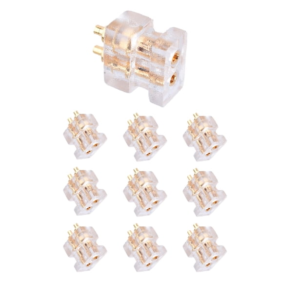 10Pcs 0.78mm Double Pin Connectors Female Headphone Cable Accessories Plugs for HiFi In Ear Monitoring and Earbud