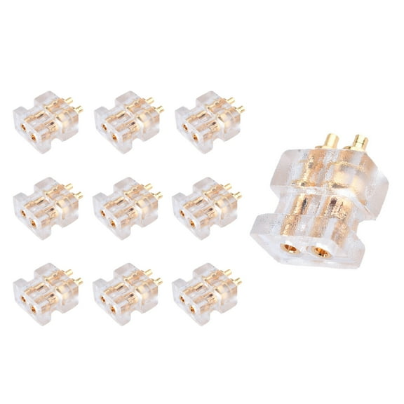 10Pcs 0.78mm Double Pin Connectors Female Headphone Cable Accessories Plugs for HiFi In Ear Monitoring and Earbud