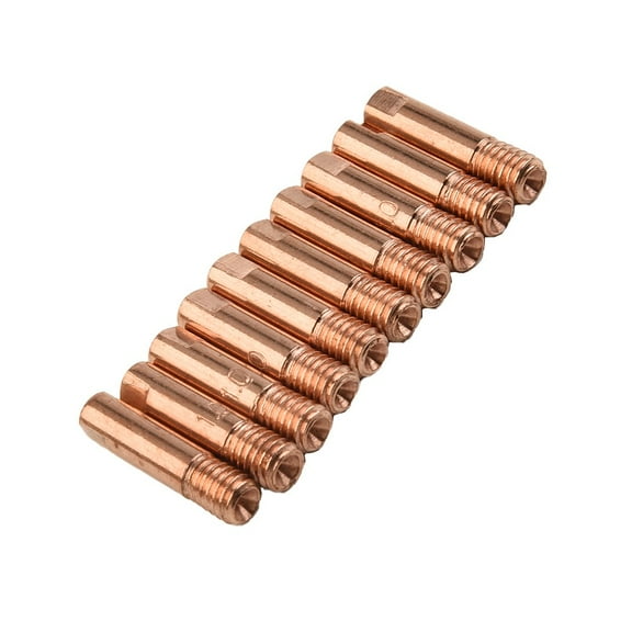 10Pcs 0.8/1.0/1.2Mm Mb-15Ak Mig/Mag M6 Welding Torch Tips Holder Gas Nozzle 1.0Mm