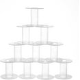 thumbnail image 1 of 10Pcs 0.9 Inch Clear Empty Plastic Spools Crafts Thread Chain Roll Empty Bobbins Spool Storing Thread Bobbins for Beading Wire Craft Cord Rope Chain Roll, 1 of 7