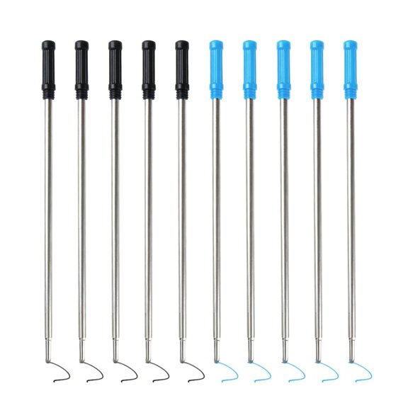 10Pcs 1.0mm Point Pen Refills Ball Points Refill Metal Ballpoint Pens Refills Replaceable Inks Pen Refill Set for Pens