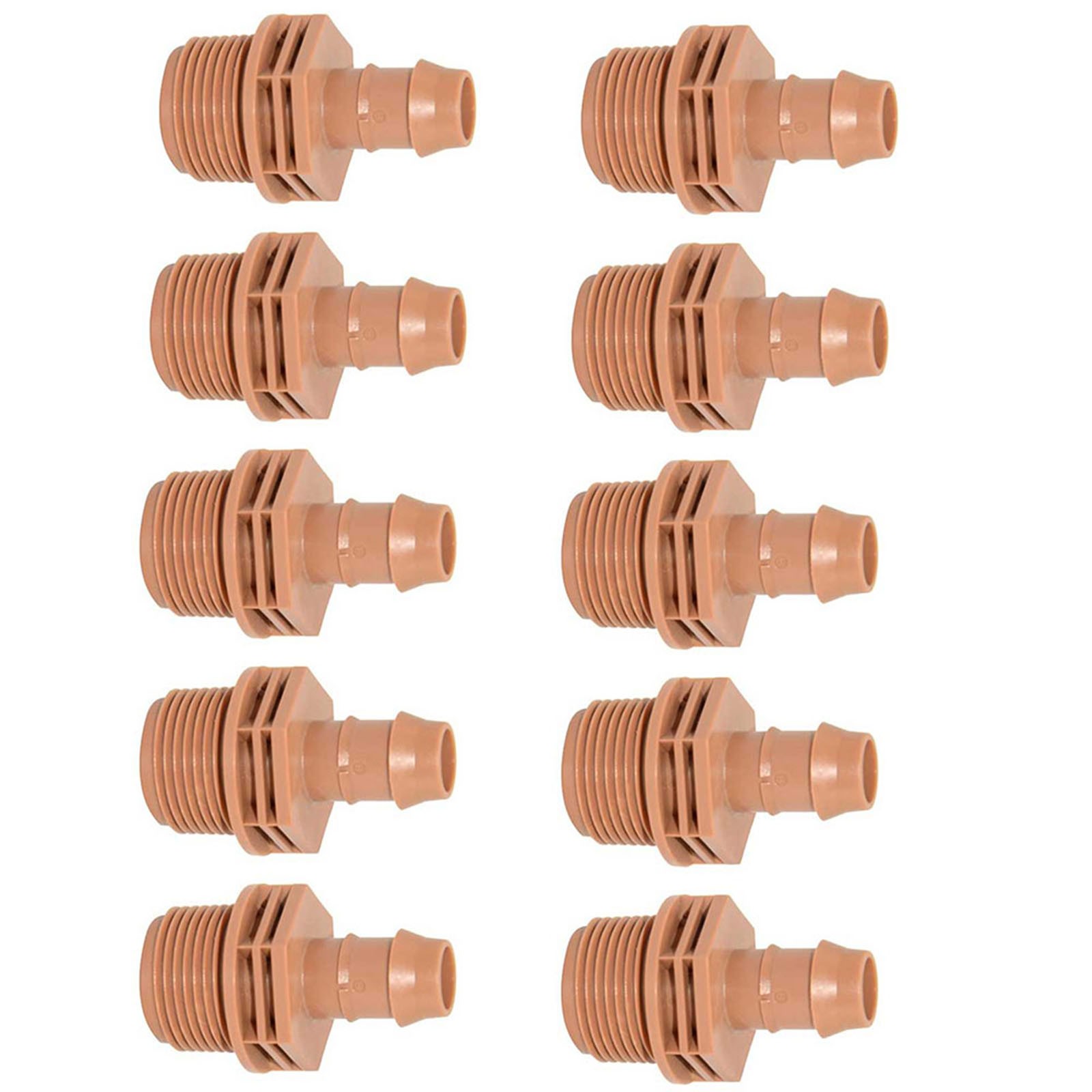 10pcs 1/2”3/4”Coupling Drip Irrigation Fittings Barbed Drip Coupler