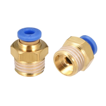 10Pcs 1/4" G Male Straight Thread 4mm Push In Joint Connector Quick Fitting