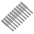thumbnail image 1 of 10Pcs 1/4" Hex Shank 50mm Length Magnetic SL4 Slot Head Screwdriver Bit S2 Alloy Steel, 1 of 4
