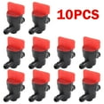 10pcs 1/4" InLine Straight Fuel Gas CutOff/ShutOff Valves For Small