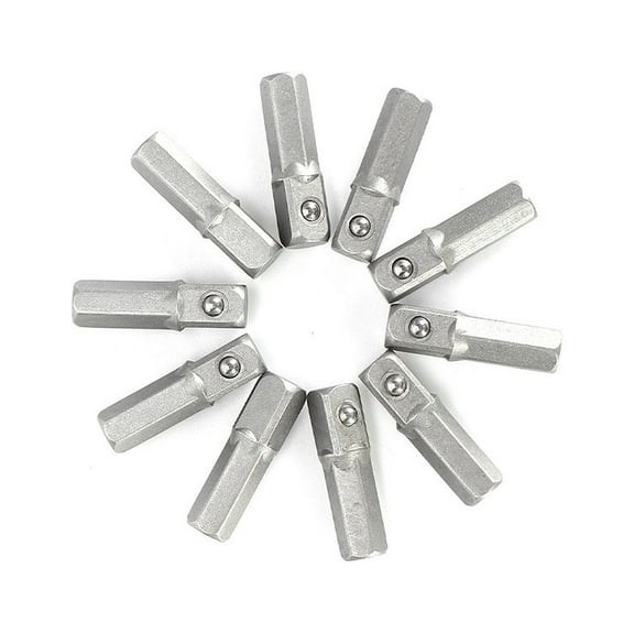 10Pcs 1/4 Square Drive To 1/4 Hex Shank Impact-Socket 1/4 Drill Sockets Adapter Converter Wrench Hand Tools 25Mm Fangkenuo