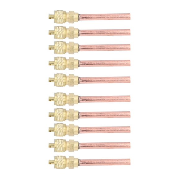 10Pcs 1/4SAE HVAC Filling Access Valves Air Conditioner Brass Check Valve for R22 R12 R134