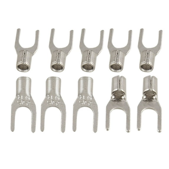 10Pcs 1.5-2.5mm sq Cable Uninsulated Spade Fork Terminal Connector