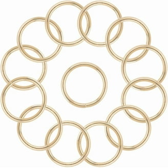 sourcing map 10 stuks. O-ring gesp voor hardware tassen knutselen DIY 0,8( 20mm) zilverkleurig 0.8-Inch(20mm) Gold Tone