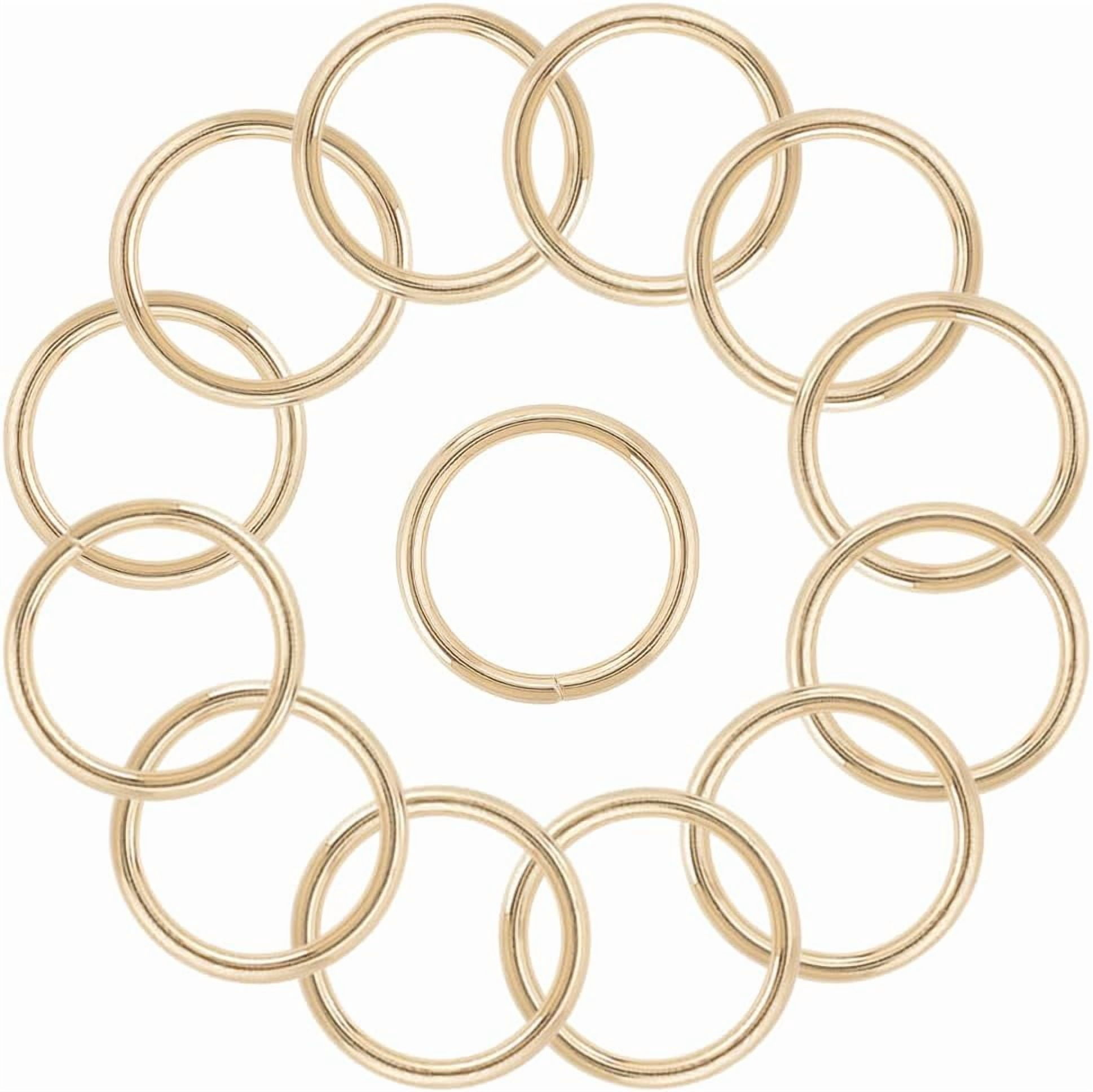 10Pcs 1.5 Inch Heavy Duty Metal O Rings Round Craft Rings Circle Gold ...