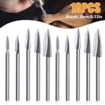thumbnail image 1 of 10Pcs 1/8" Wood Carving Engraving Drill Bit Set Milling Cutter For Dremel Rotary, 1 of 8