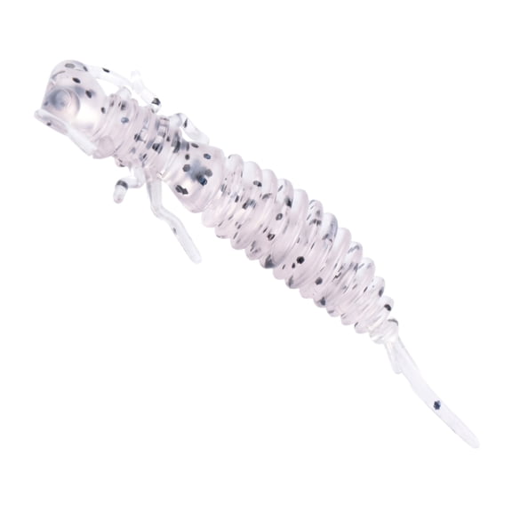 10Pcs 1.9in Jointed T-Tail Soft Fishing Baits, Realistic Swimming Action Lures with Sparkle Flakes, Paddle Tail Swimbait for Saltwater and Freshwater, White