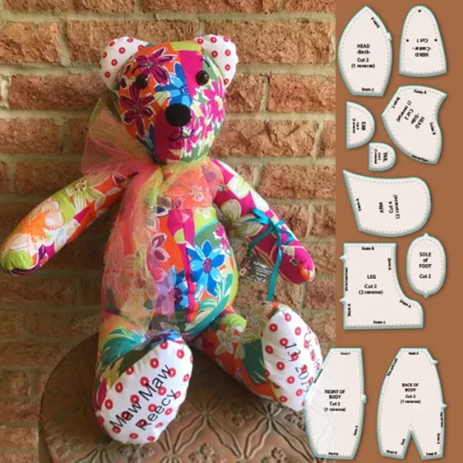 10Pcs 10/12/15 Inch Memory Bear Template Rulers Beginner Sewing 10Pcs 10/12/15 Inch Memory Bear Template Rulers Beginner Sewing