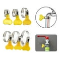 thumbnail image 1 of 10Pcs 10-38Mm Hose Clamps Adjustable Yellow Plastic Handle Hand Wriggle Hose Clamp Stainless Steel Butterfly Pipe Clamps 10-16Mm 10Pcs Smile Home, 1 of 7