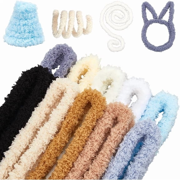 10Pcs 10 Colors DIY Plush Sticks Chenille Stems Pipe Cleaners Craft Material Mixed Color 1000x15mm 1pc/color for DIY