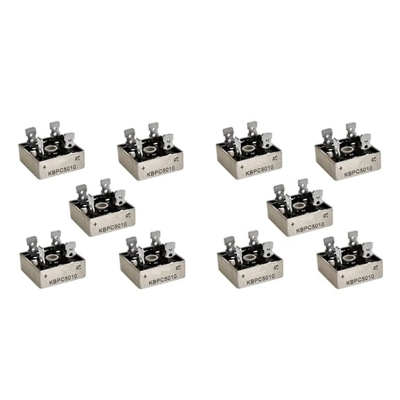 10Pcs 1000V 50A Metal Case Single Phase Diode Bridge Rectifier KBPC5010TAPDRA Spare Part