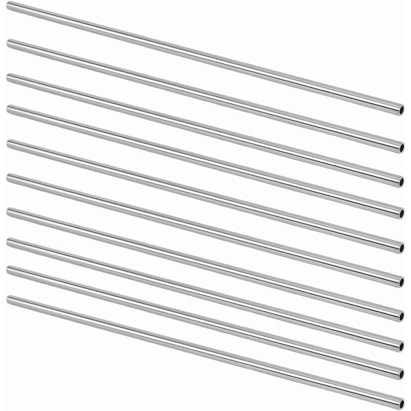 10Pcs 12 Inch 304 Stainless Steel Hollow Tube 6mm OD Round Metal Pipe Industrial Straight Tube Metal Straight Pipe