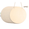 thumbnail image 1 of 10Pcs 12Inch Wood Circles for Crafts, Unfinished Wood Blank Door Hanger Sign, DIY Wood Rounds for Painting, Wood Burning, 1 of 6