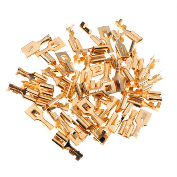 10Pcs 12V/24V 30-80Amp 5Pin Relay Socket With 50x 6.3mm Terminals For Automotive