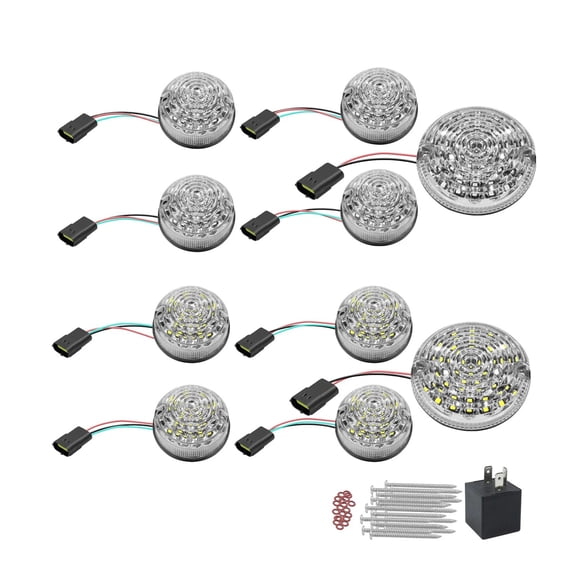 10Pcs 12V Side Marker Lights Indicators Light Rear Tail Light Warning Light Parking Lights for Land-Rover Defender 1990-2016
