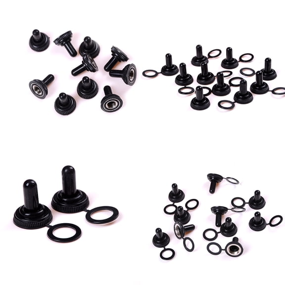 10Pcs 12mm Dia Toggle Switch Waterproof Rubber Cover Cap Waterproof Boot skMWA