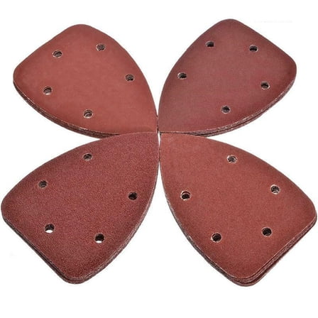 10Pcs 140*90Mm 5 Holes Sandpaper Triangle Sand Discs Pads Power Polishing Tool 40#,60#,80#,100#,120#,180#,240#,320#,400#,600# 180# Smile Home