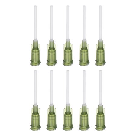 10Pcs 14G Dispensing Needles, 1" PP Needle Tips with Flexible Needle Olive