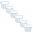 thumbnail image 1 of 10Pcs 160ml/5.6oz Reusable Small Plastic Containers with White Screw Lids,Small Food Storage Freezer Containers,Deli Containers Stackable Food Storage Jars,Sauce Condiment Jars Lunch Box Accessories, 1 of 9