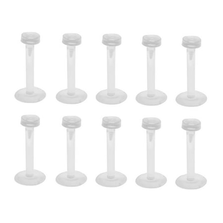 10Pcs 16G Clear Acrylic Retainer Lip s Nose Studs Labret Ear