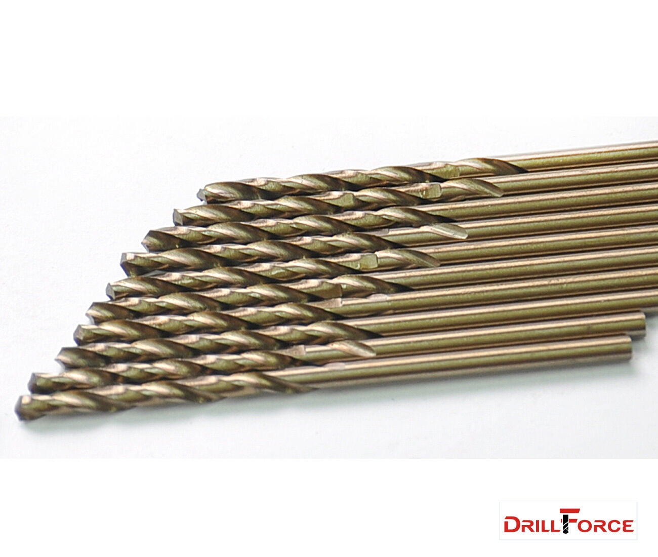 10Pcs 17/64" x 4-1/8" HSS Cobalt Drill Bits Jobber Length for Stainless Steel Metal Wood Plastic