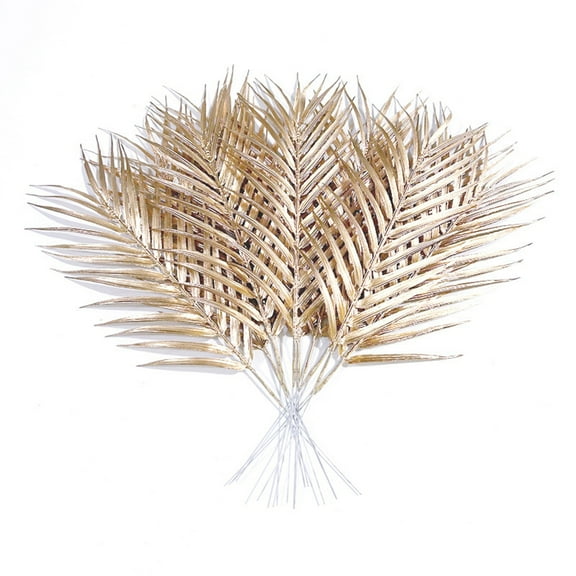 10Pcs, 17" Artificial Palm Leaves Decorations, Simulation Palm Leaves Imitation Ferns Artificial Plants Leaf for Home Kitchen Party Flowers Arrangement Wedding Decor