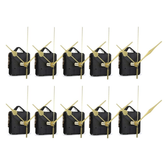 10Pcs 18mm Silent Movement Sets DIY Spindle Hands Wall Quartz Clock Mechanism Repair T pwm25