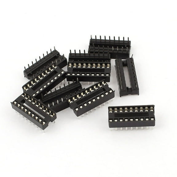 10Pcs 2.54mm Pitch 2 Row 18 Pins Soldering DIP IC Chip Socket Adaptor