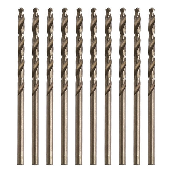 10Pcs 2.5mm M35 Round Shank HSS-Co Cobalt Twist Drill Spiral Drill Bit