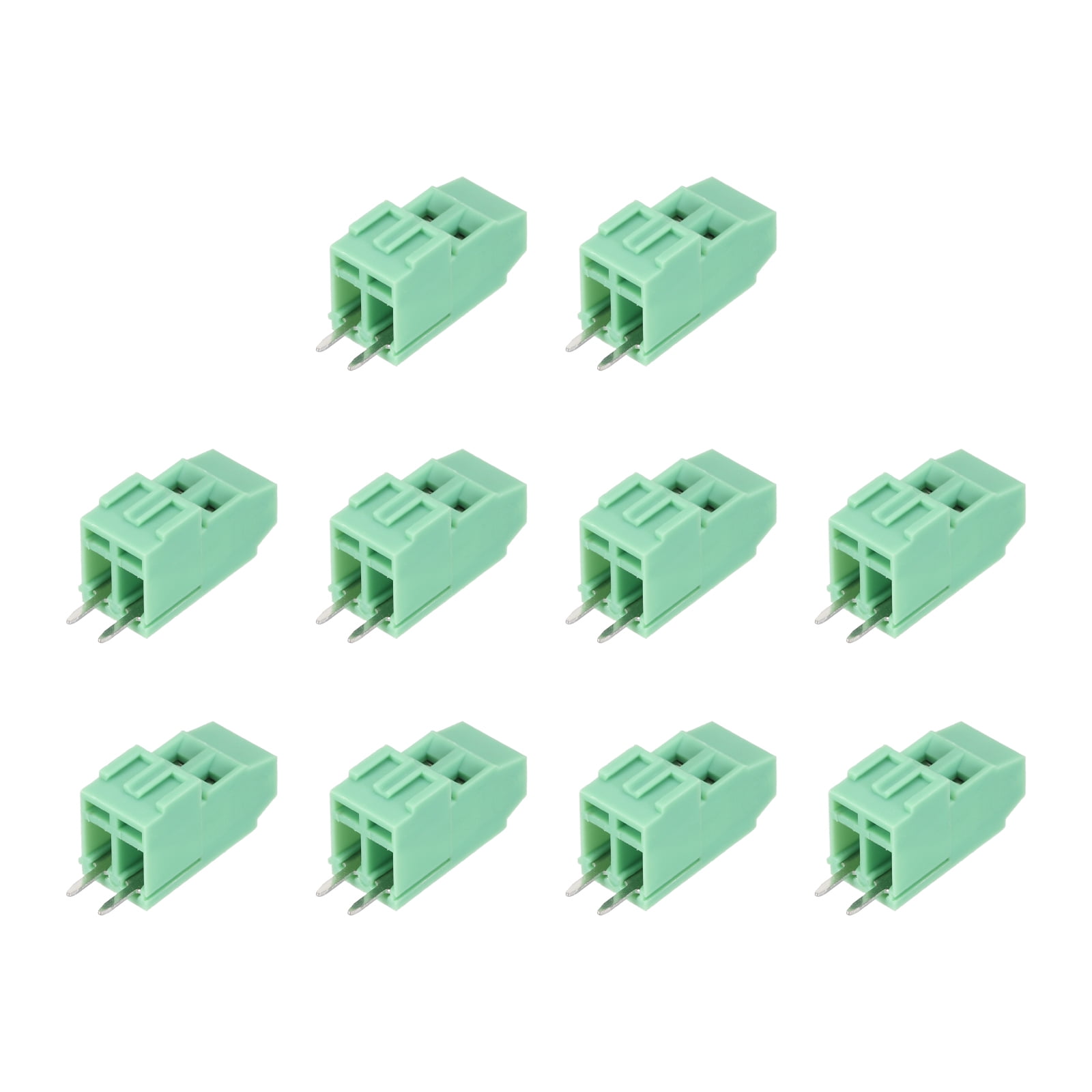 10Pcs 2 Pin PCB Mount Screw Terminals Block Connectors 3.5mm 0.14 Inch ...