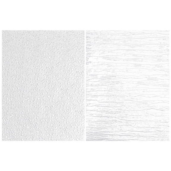 10Pcs 2 Styles Coated Paper Water Ripple Stickers Self Adhesive Decals for Architectural Model Decoration Rectangle Clear 275x205~215x0.5~0.8mm