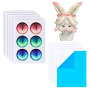 10Pcs 2 Styles PVC Plastic Sheets Rectangle White 250300x200220x0.40.8mm 5pcs/style for DIY