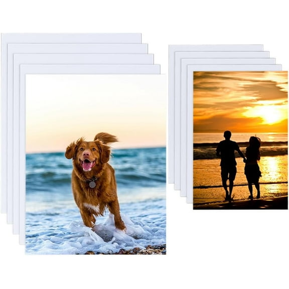 10Pcs 2 Styles Sublimation Metal Photo Blanks 3.9"/7.9" Wide Aluminum Photo Sign Blank Metal Wall Sublimation Poster Frame Blanks for DIY Printing Home Room Wall Office Decor Decorative