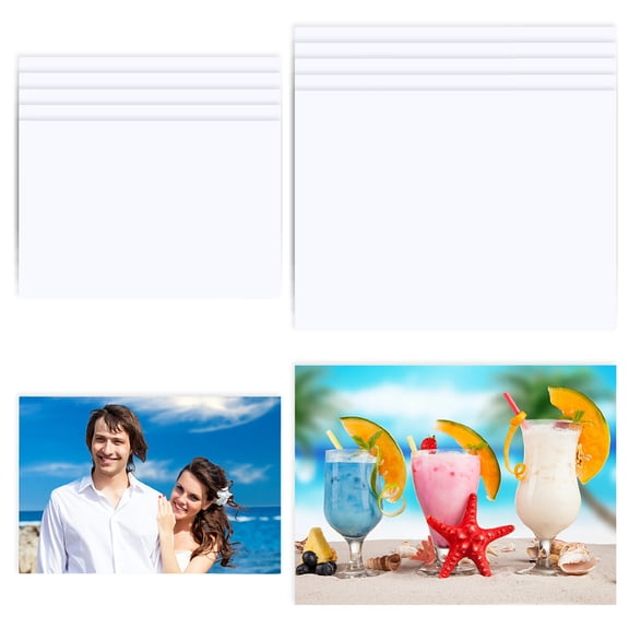 10Pcs 2 Styles Sublimation Metal Photo Blanks Aluminum Picture Sign Plate White Heat Transfer Board Blank for Birthdays Personalized Gift