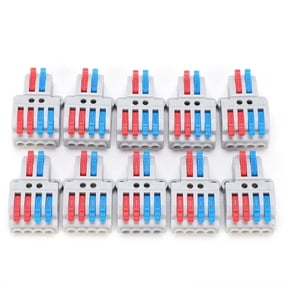 10Pcs 2in4out Wire Conductor Connector Splitter Fast Terminal Block