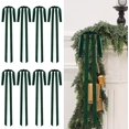 thumbnail image 1 of 10Pcs 20"x8" Velvet Christmas Tree Bows, Vintage Ribbon Tree Topper Bows, Ornaments for Staircase Garland Wreath Holiday Home DIY Crafts Christmas Decorations( Deep Green ), 1 of 11