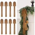 thumbnail image 1 of 10Pcs 20"x8" Velvet Christmas Tree Bows, Vintage Ribbon Tree Topper Bows, Ornaments for Staircase Garland Wreath Holiday Home DIY Crafts Christmas Decorations( Light Brown ), 1 of 11
