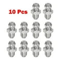 10Pcs 201 Stainless Steel Straight Hydraulic Grease Fitting M6 X 1Mm