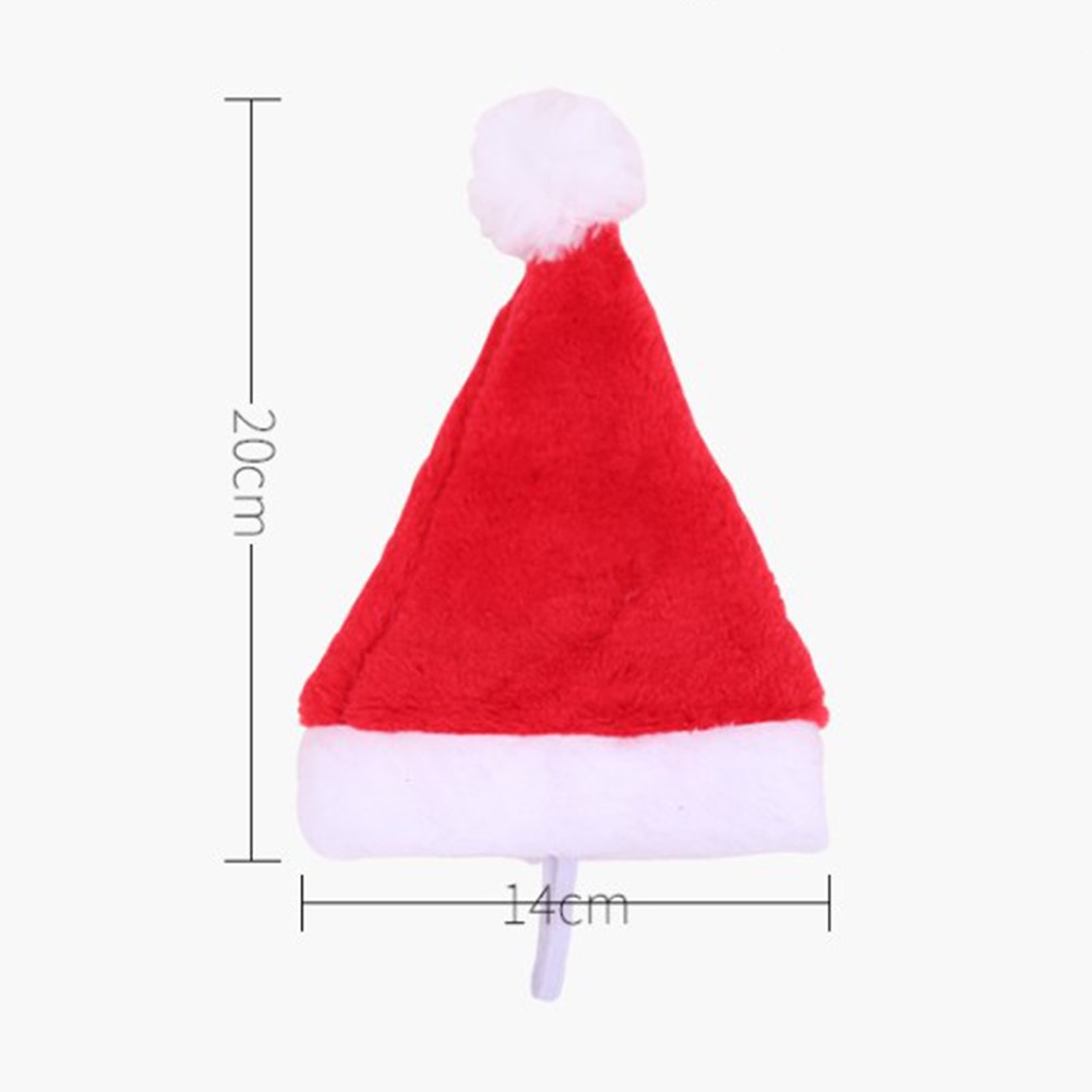 10Pcs 2024 Mini Santa Hats Mini DIY Red Christmas Santa Hats for Pets