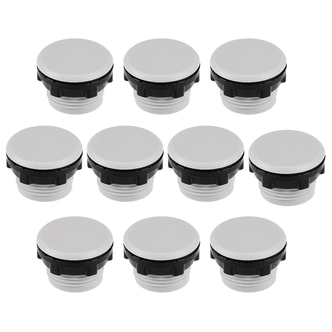 10Pcs 22mm Black Gray Plastic Push Button Switch Hole Panel Plug ...