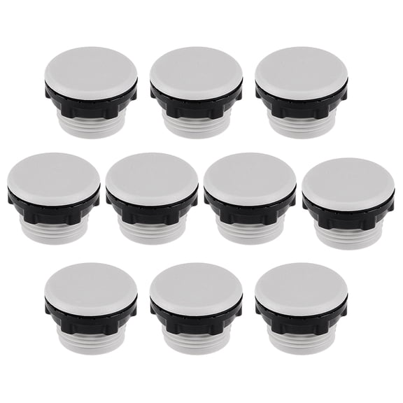 10Pcs 22mm Black Gray Plastic Push Button Switch Hole Panel Plug