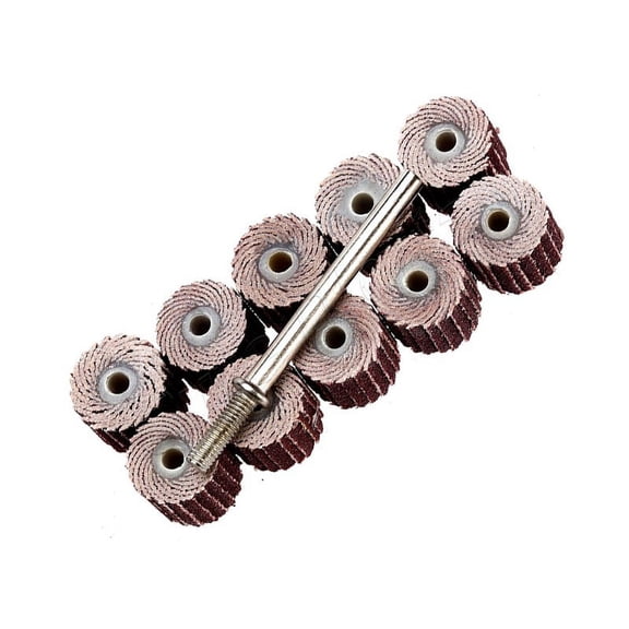 10Pcs 240 Grit Flap Grinding Wheels Sanding Disc Sander Rotary Tool+1Pc Mandrel