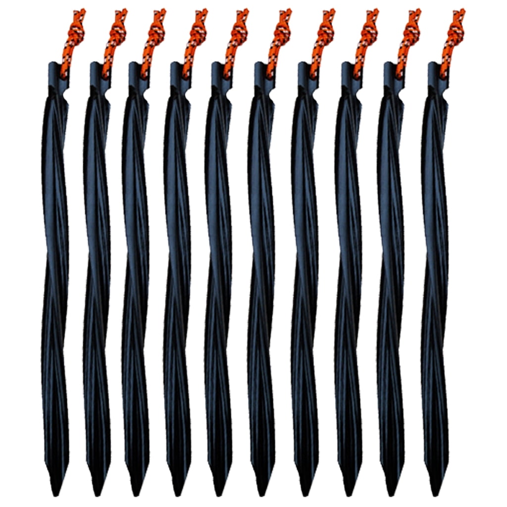 10 Pcs 25cm Heavy Duty Aluminum Alloy Tent Pegs Garden Stakes Ground for Hammock Camping Awning Canopy
